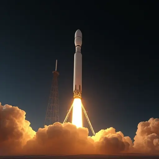 Опубликована анимация полета тяжелой ракеты SpaceX Falcon Heavy